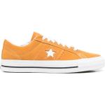 Zapatillas naranja de goma con cordones rebajadas con cordones con logo Converse One Star para mujer 
