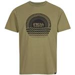 Camisetas verdes de algodón de manga corta O'Neill para hombre 
