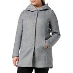 Abrigos grises de poliester con capucha  rebajados Clásico ONLY talla L para mujer 