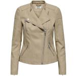 Only Onlava Faux Leather Biker Otw Noos Chaqueta, White Pepper, 48 Mujer