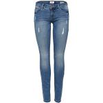 Jeans azules de poliester tiro bajo rebajados ancho W26 ONLY Onlcoral rotos talla M para mujer 