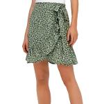 Faldas verdes rebajadas de verano mini ONLY con volantes talla S para mujer 