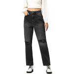 Jeans negros de corte recto ancho W28 ONLY talla L para mujer 