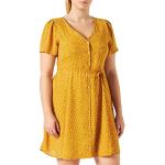 Vestidos amarillos de manga corta mini manga corta informales ONLY talla 4XL para mujer 