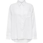 Camisas blancas de lino de lino  rebajadas con cuello kent ONLY talla M para mujer 