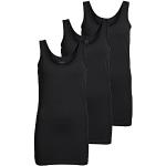 Camisetas largas negras de algodón sin mangas ONLY talla XL para mujer 
