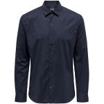 Camisas azul marino de popelín informales Only & Sons talla XL para hombre 