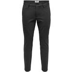 Pantalones grises de viscosa de traje rebajados ancho W29 Only & Sons para hombre 