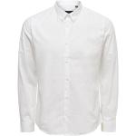 Camisas blancas de manga larga manga larga informales Only & Sons talla L para hombre 