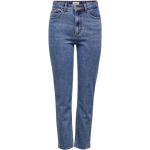 Jeans azules de algodón de cintura alta ancho W28 largo L30 ONLY raw para mujer 