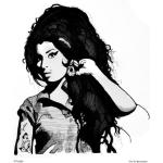 onthewall Amy Winehouse Retrato Art Póster de Becky Mann (OTW0060)