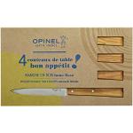 OPINEL Esprit Sud Caja de 4 Cuchillos de Mesa N°125 Estilo del Sur Mango de Olivo 001515, Acero Inoxidable, Black, 10 cm