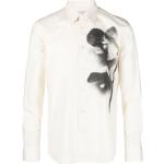 Camisas estampadas lila de algodón manga larga floreadas Alexander McQueen con motivo de flores talla XXL para hombre 