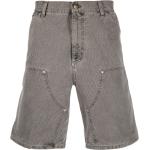 Pantalones cortos cargo orgánicos grises de algodón con logo Carhartt Work In Progress talla XXS de materiales sostenibles para hombre 