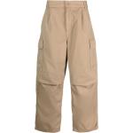 Pantalones cargo orgánicos beige de algodón rebajados ancho W28 largo L29 con logo Carhartt Work In Progress de materiales sostenibles para hombre 