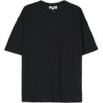 Camisetas orgánicas negras de algodón de manga corta manga corta con cuello redondo YMC de materiales sostenibles para hombre 