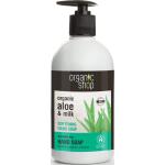 Organic Shop Organic Aloe & Milk Jabón líquido cuidado especial para manos 500 ml