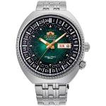 Relojes verdes de acero inoxidable de pulsera Automático analógicos con correa de acero Orient 20 Bar para hombre 