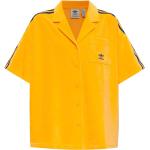 Camisas amarillas de algodón de manga corta manga corta marineras con logo adidas Originals para mujer 