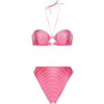 Bikinis rosas de licra talle alto rebajados vintage de encaje talla S para mujer 