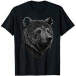 Camisetas negras de encaje con encaje  de encaje con motivo de oso talla S para hombre 