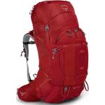 Mochilas rojas de nailon de trekking rebajadas con aislante térmico Osprey Ariel para mujer 