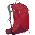 Mochilas rojas de poliester de trekking rebajadas Osprey Stratos de materiales sostenibles para mujer 