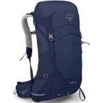 Mochilas azules de trekking rebajadas Osprey Stratos para mujer 