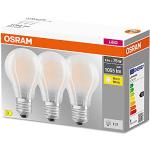 OSRAM LED Classic A75, lámparas LED de filamento esmerilado de vidrio para E27, forma de bombilla, blanco cálido (2700K), 1055 lúmenes, sustituye a las bombillas convencionales de 75W, caja de 3