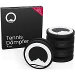 Otaro Amortiguador de tenis – 100% reciclado – 4 unidades – Amortiguador premium – como amortiguador de raquetas de tenis, amortiguador de vibraciones, accesorio para tenis o tenis (blanco y negro)