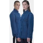 Camisas azules de algodón rebajadas tallas grandes talla S para mujer 