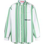 Camisas verdes de algodón de manga larga rebajadas tallas grandes manga larga marineras con logo Tommy Hilfiger Sport talla S para hombre 