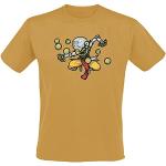 Overwatch Zenyatta Hombre Camiseta Ocre M, 60% algodón, 40% poliéster, Regular