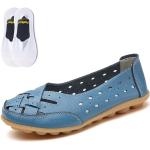 Sneakers azules sin cordones informales con crochet talla 38,5 para mujer 