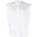Camisas blancas de popelín rebajadas P.A.R.O.S.H. con crochet talla M para mujer 
