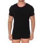 Camisetas negras de algodón de manga corta manga corta con cuello redondo con logo Tommy Hilfiger Sport talla L para hombre 