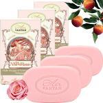 Pastillas de jabón orgánicas rosas cruelty free con aceite de argán para mujer 