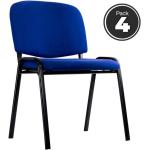 Conjuntos de 4 sillas azules de metal rebajadas apilables 