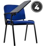 Conjuntos de 4 sillas azules de metal rebajadas apilables 
