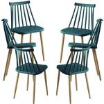 Conjuntos de 6 sillas verdes de metal rebajadas 