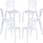Conjuntos de 6 sillas blancas rebajadas 