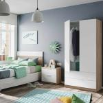 Dormitorios juveniles blancos de madera rebajados modernos Miroytengo 