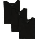 Camisetas negras de algodón de manga corta manga corta con cuello redondo Calvin Klein para hombre 