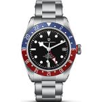 Relojes azules de acero de pulsera con GMT / Dual Tiempo Automático 24h informales para hombre 