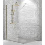 Panel fijo de ducha Perfil Oro Cepillado vidrio transparente Fresh FR633 - Fresh - Kassandra