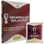 Panini FIFA Copa del Mundo Qatar 2022 - Serie oficial de pegatinas (1 álbum de tapa dura de primera calidad + 50 sobrecitos)
