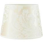 Lámparas blancas de tela de rosca E14 de mesa vintage floreadas con motivo de flores 