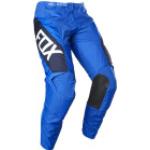 Pantalones blancos de piel de motociclismo con logo FOX para hombre 