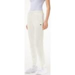 Pantalones blancos de algodón de chándal Lacoste de materiales sostenibles para mujer 