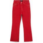Pantalones tobilleros rojos de algodón Desigual talla XS para mujer 